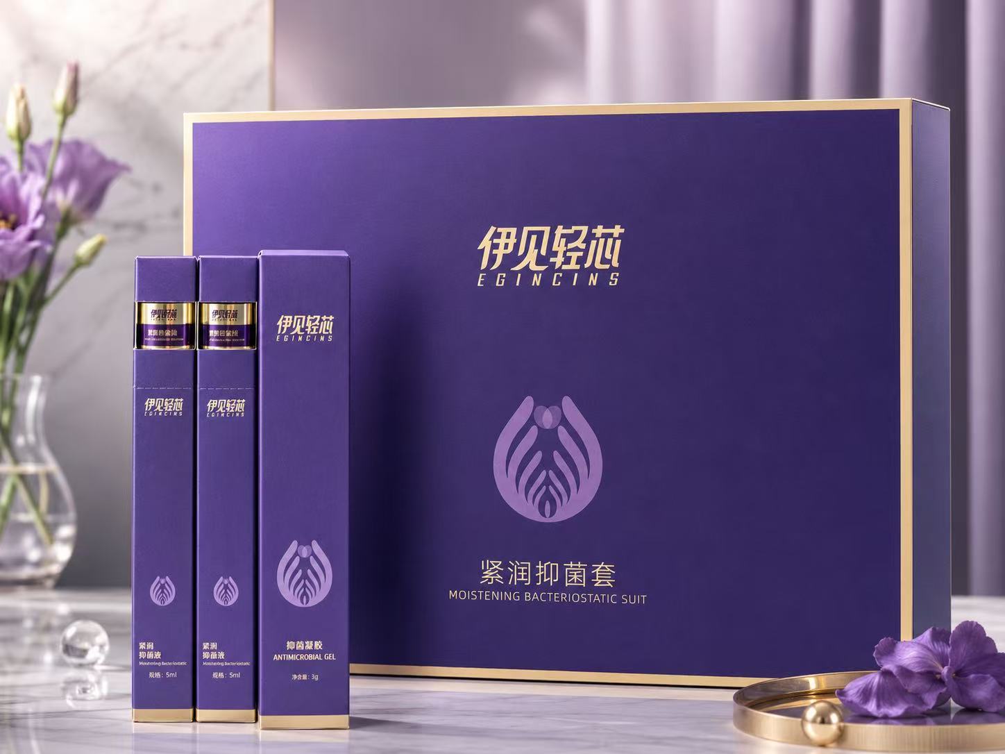 化妆品套盒包装实拍